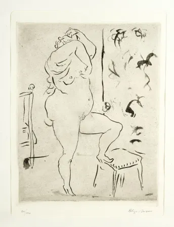 Radierung Und Aquatinta Sassu - Spogliarello