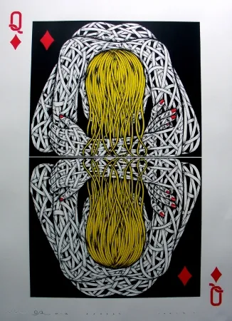 Siebdruck Schade - Narcissist Queen