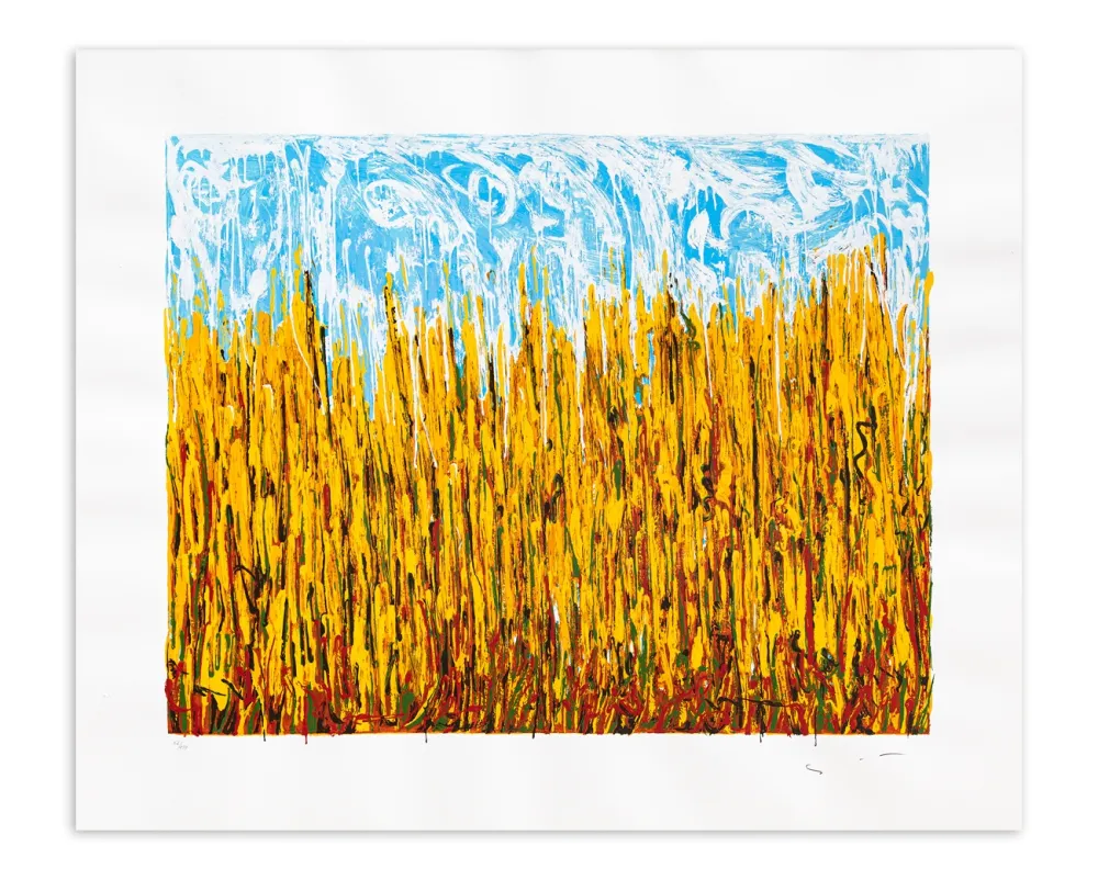 Siebdruck Schifano - Campo di pane