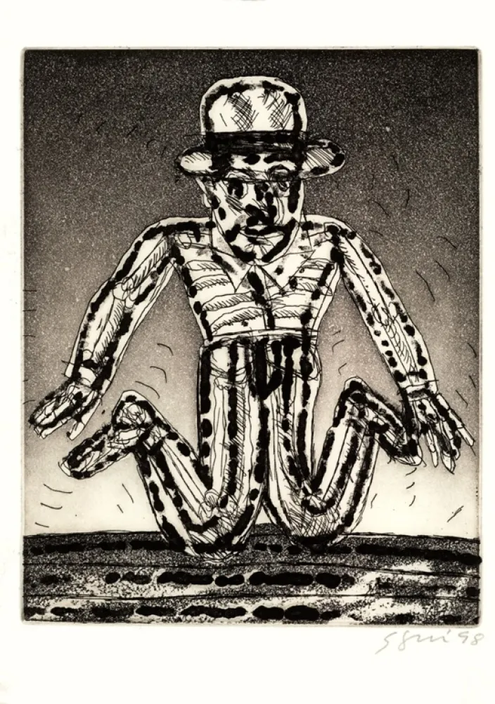 Radierung Und Aquatinta Segui - Autoportrait 