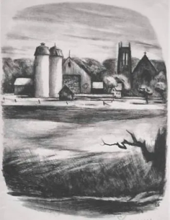 Lithographie Spruance - Newtorn Towers