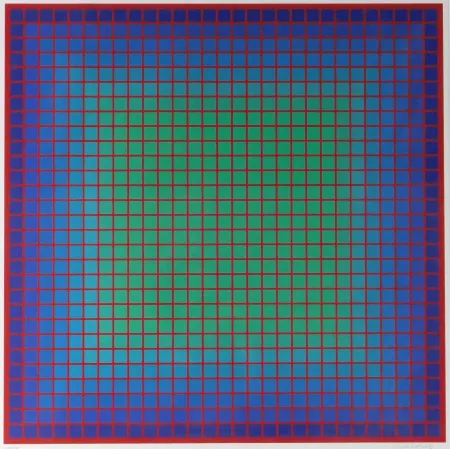 Siebdruck Stanczak - Conferring Blue