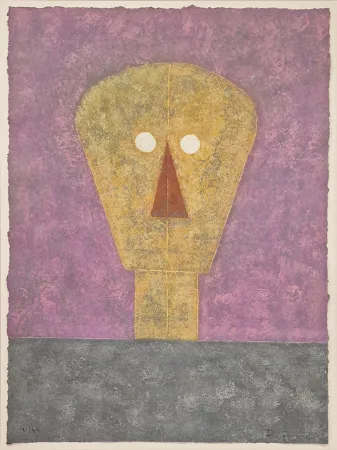 Stich Tamayo - Cabez sobre fondo Rosa