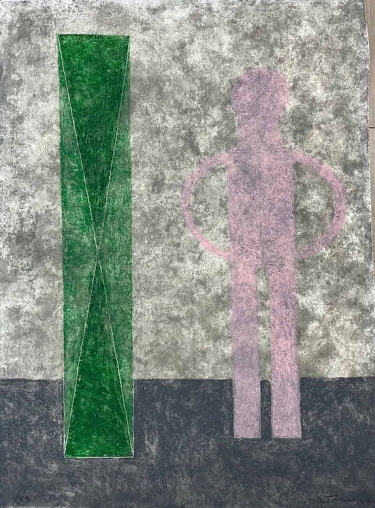 Radierung Tamayo - Hombre en rosa