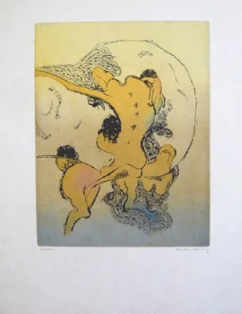 Radierung Und Aquatinta Tanning - Composition 4