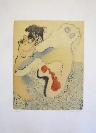 Radierung Und Aquatinta Tanning - Composition 8