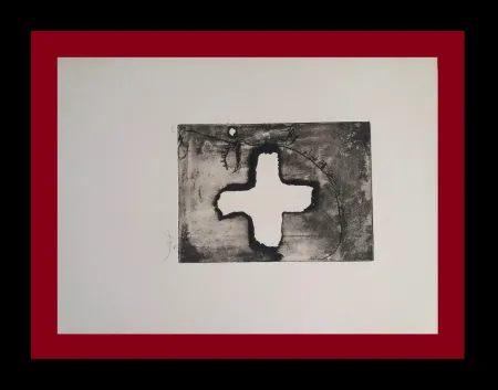Stich Tàpies - Creu sobre cap