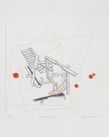 Radierung Und Aquatinta Tiscornia - Des-habitationes 1