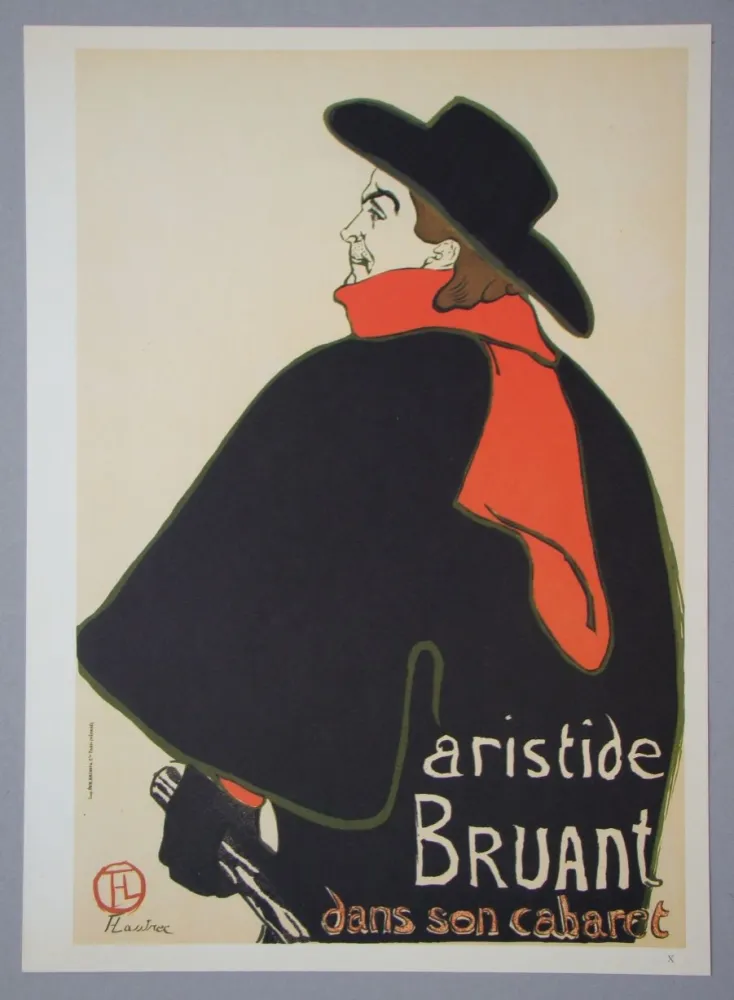 Heliogravüre Toulouse-Lautrec - Aristide Bruant - Dans son Cabaret