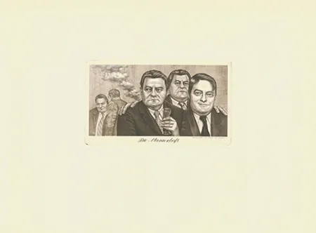 Radierung Und Aquatinta Tripp - Die Mannschaft