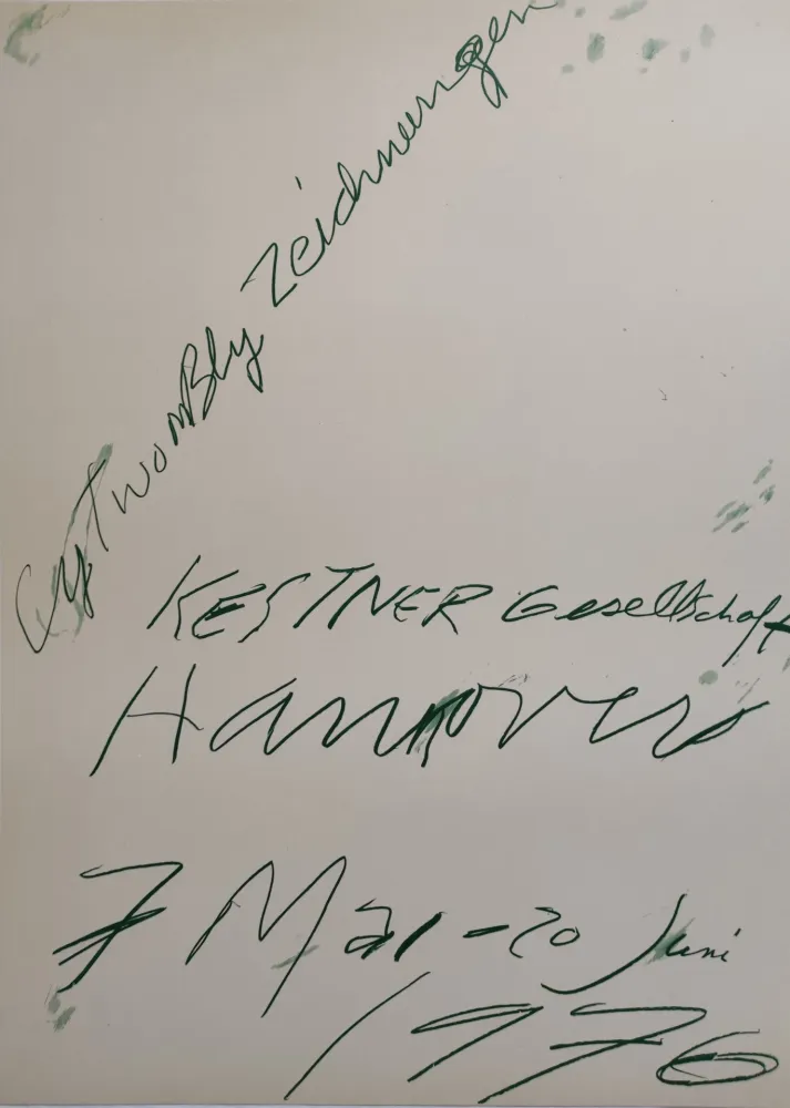 Lithographie Twombly - Zeichnungen. Kestner Gesellschaft Hannover 7 Mai – 20 Juni 1976.