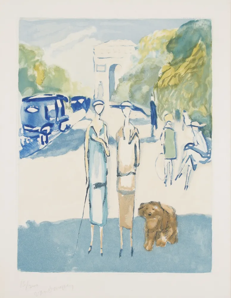 Aquatinta Van Dongen - Avenue du bois de Boulogne