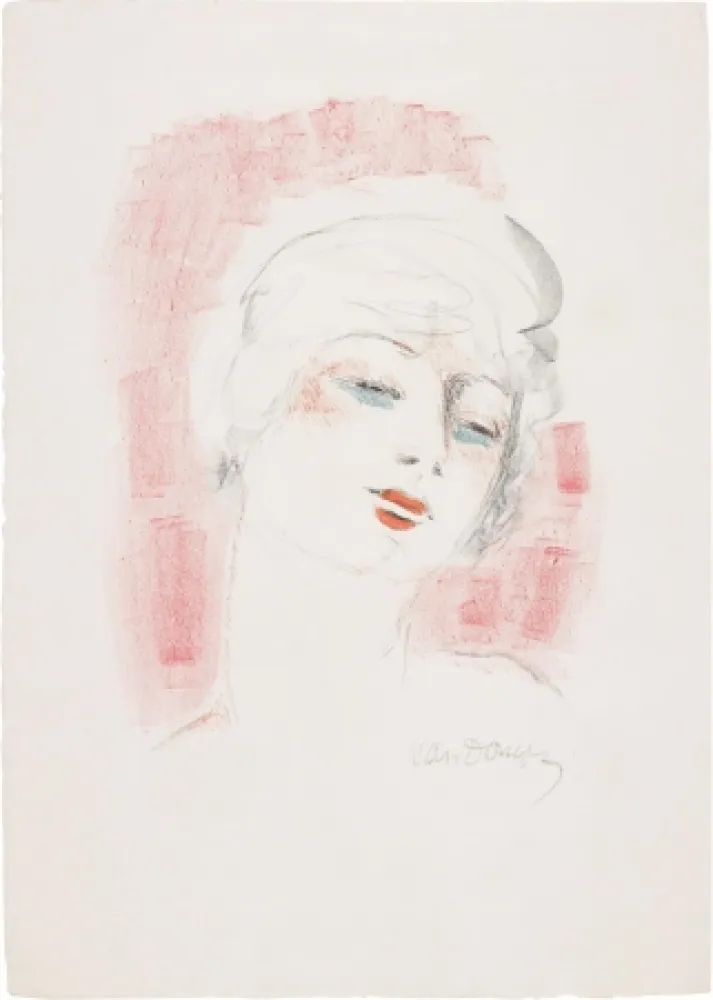 Linolschnitt Van Dongen - Tete de Femme