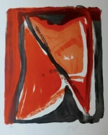 Lithographie Van Velde - Fenêtre