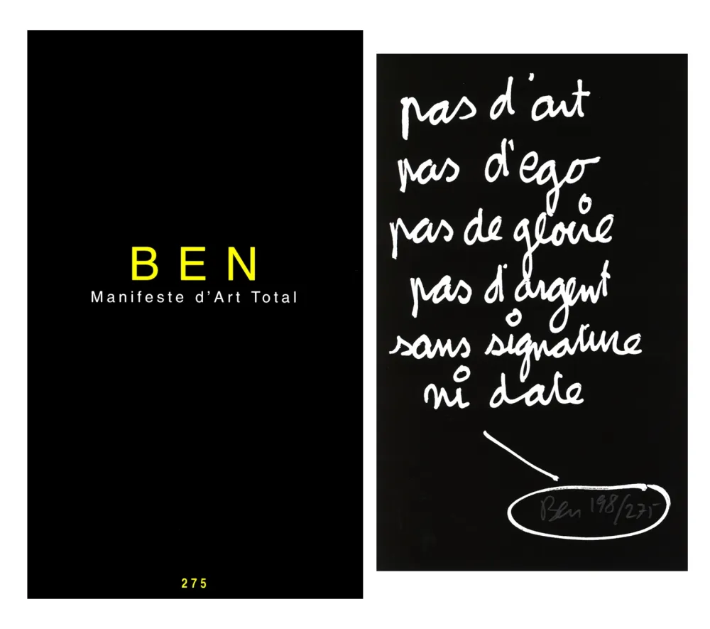 Illustriertes Buch Vautier - L'art en écrit