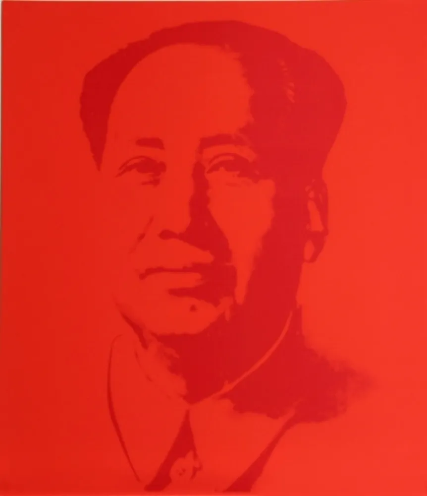 Siebdruck Warhol (After) - Mao - Red