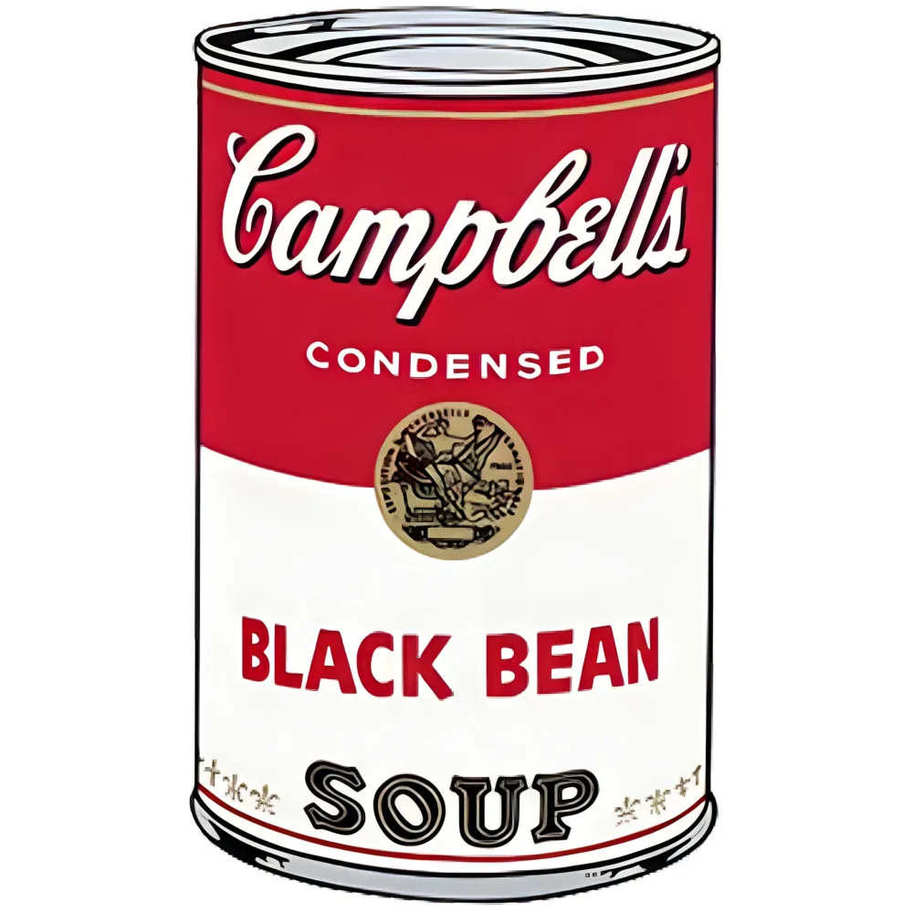 Siebdruck Warhol - Campbell's Soup I: Black Bean (FS II.44)