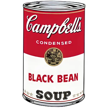 Siebdruck Warhol - Campbell's Soup I: Black Bean (FS II.44)