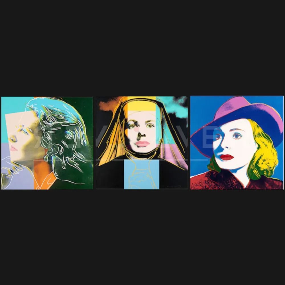 Siebdruck Warhol - Ingrid Bergman Portfolio