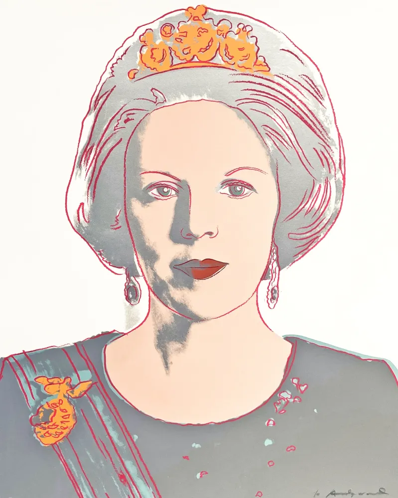 Siebdruck Warhol - Queen Beatrix of the Netherlands 339