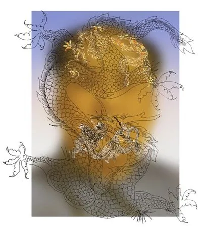 Siebdruck Yan - Mao With Dragons