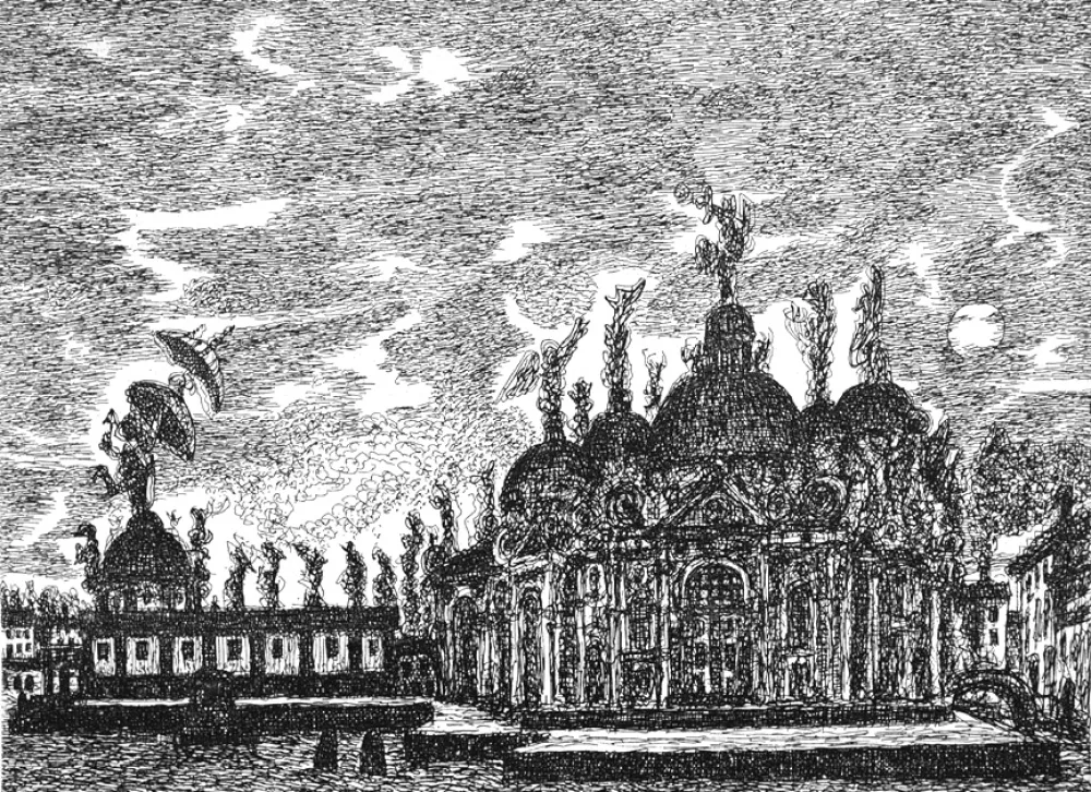 Radierung Zancanaro - La Salute