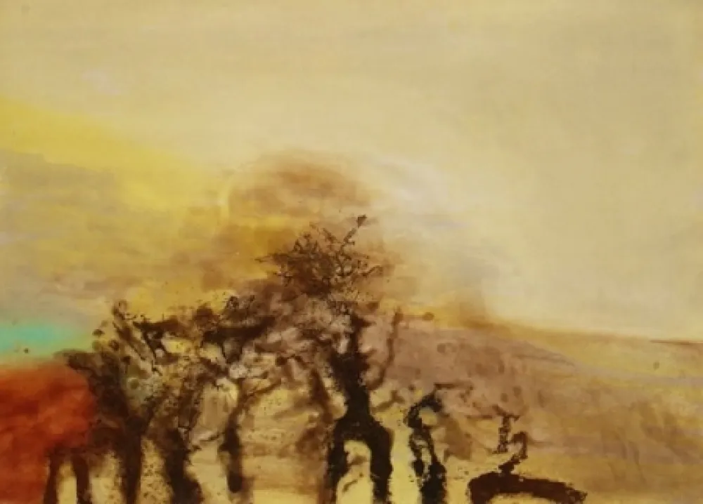 Radierung Und Aquatinta Zao - Composition 339