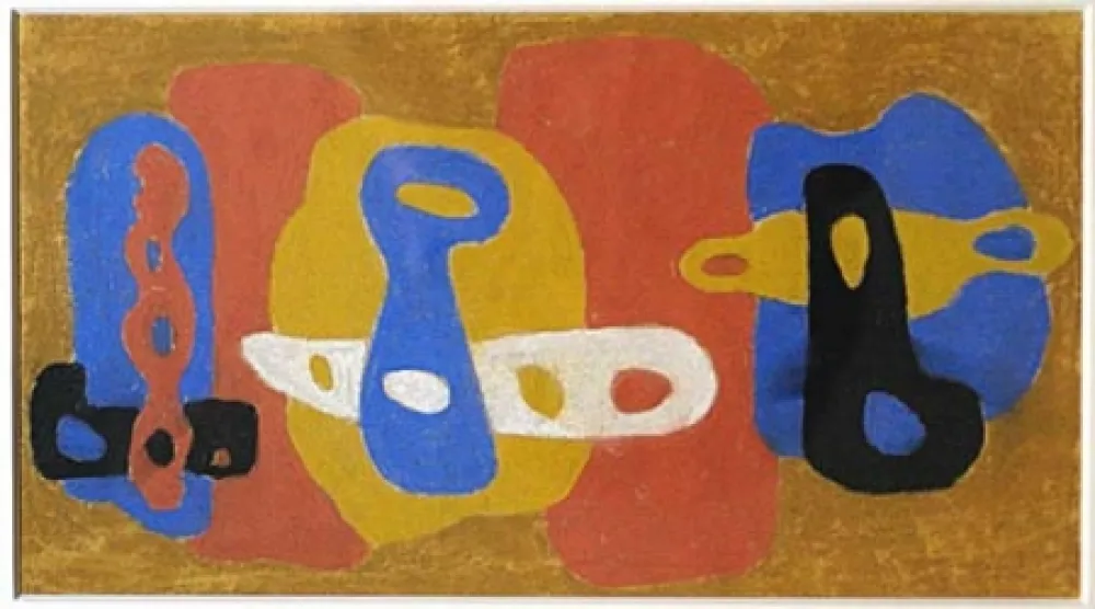 Keine Technische Ackermann - Abstrakte Komposition mit gelochten Elementen. 