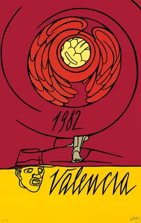 Lithographie Adami - Copa del Mundo de Fútbol España 1982 - Valencia