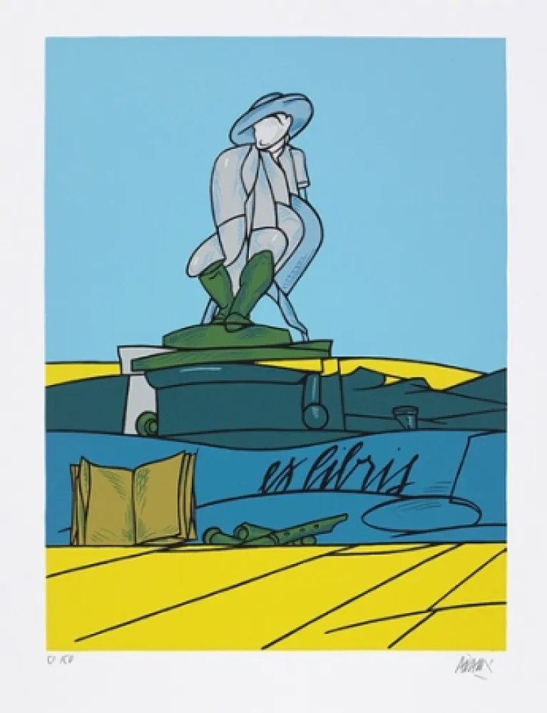 Siebdruck Adami - Dialogue dans le paysage