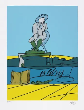 Siebdruck Adami - Dialogue dans le paysage