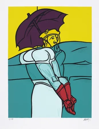 Siebdruck Adami - Dialogue dans le paysage