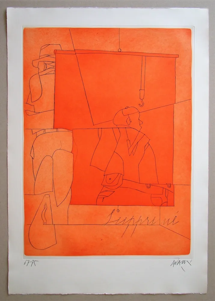 Radierung Adami - Disegno di una foto di Ben Shahn