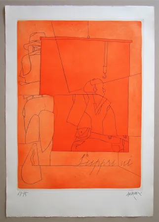 Radierung Adami - Disegno di una foto di Ben Shahn