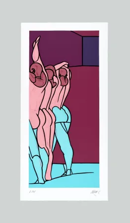 Lithographie Adami - Figure de dos
