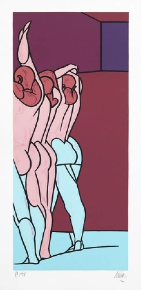 Siebdruck Adami - Figure de dos