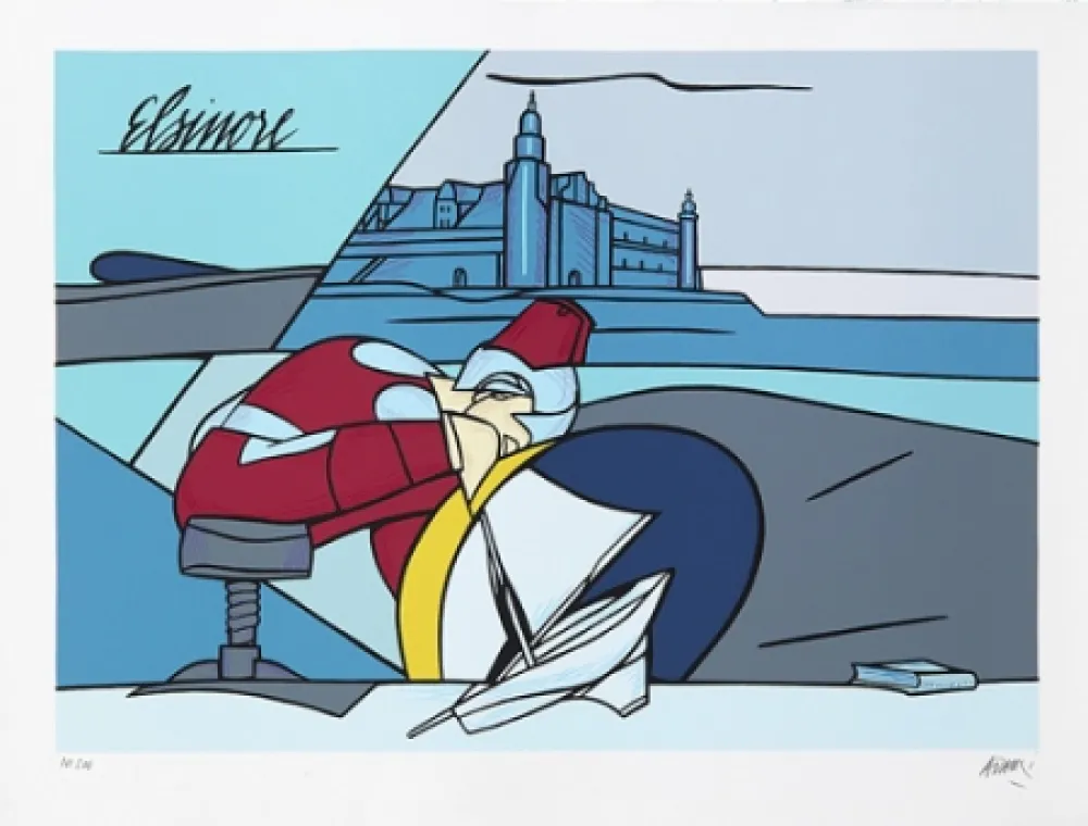 Siebdruck Adami - Hamlet