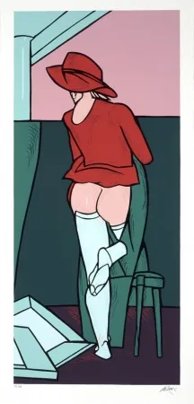 Siebdruck Adami - La visita II