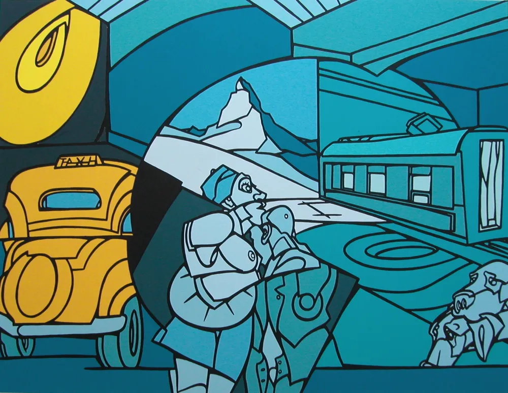 Siebdruck Adami - Le cervin