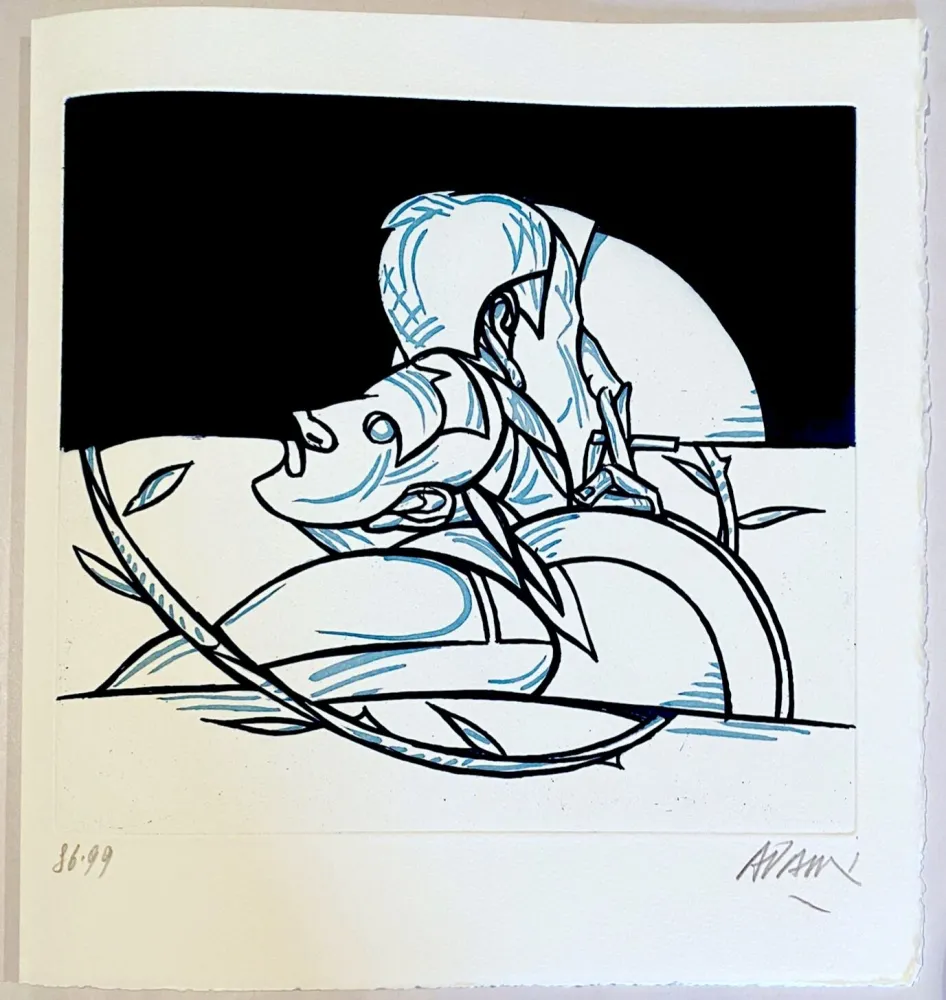 Radierung Adami - Les mots n'ont plus de bouche