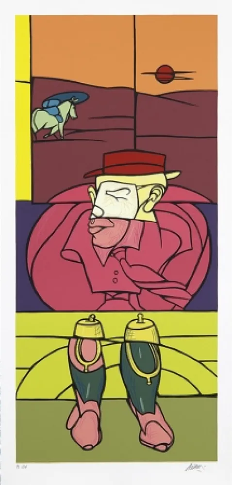 Siebdruck Adami - Riding Boots