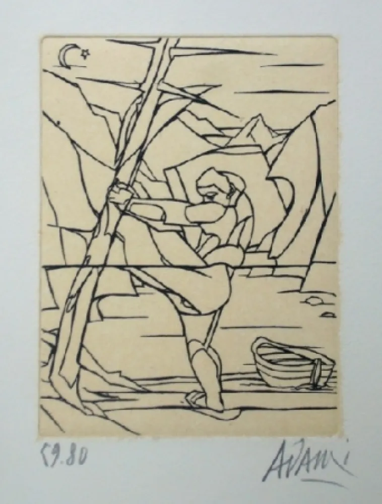 Aquatinta Adami - Sans titre