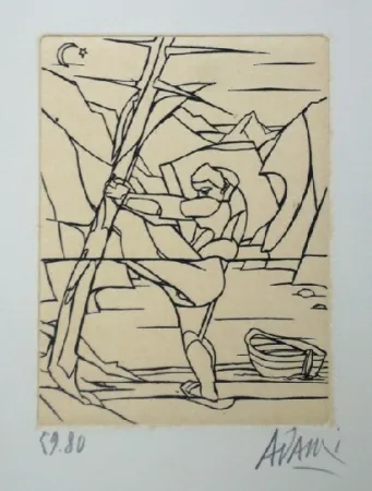 Aquatinta Adami - Sans titre