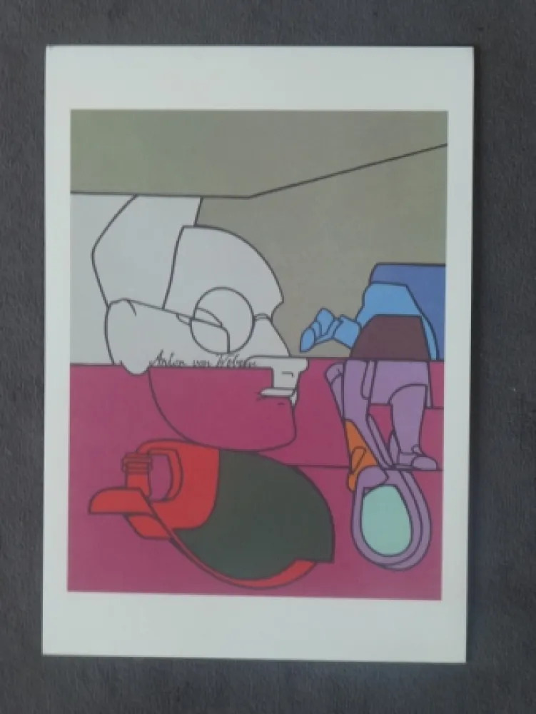 Lithographie Adami - Tennis