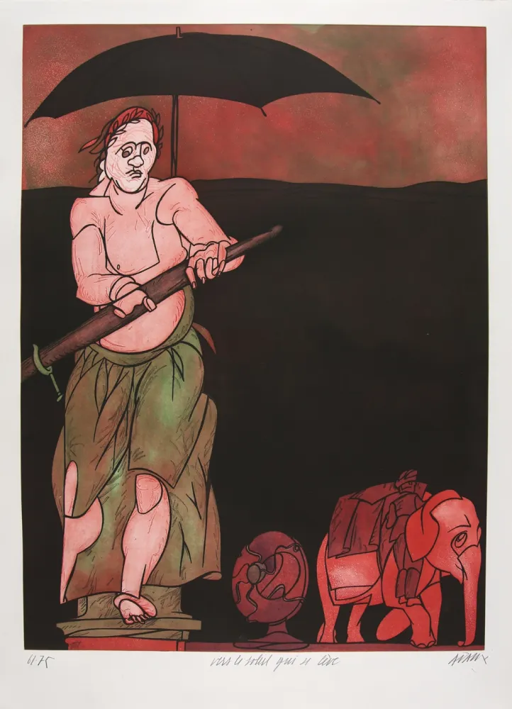 Radierung Und Aquatinta Adami - Vers le soleil qui se lève 