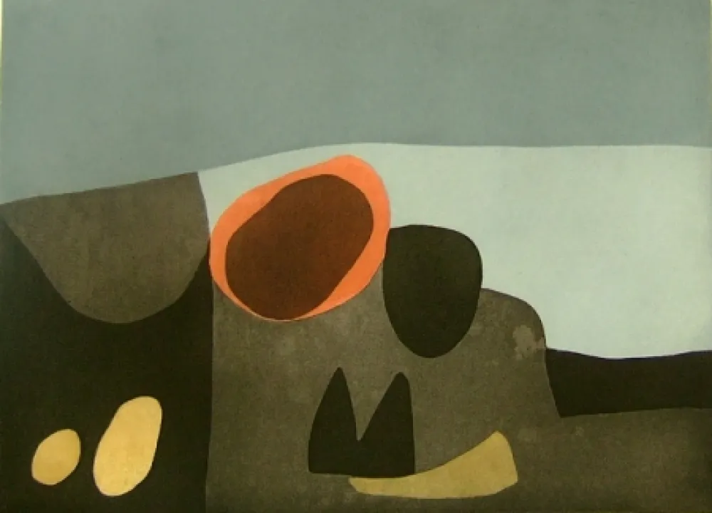 Radierung Und Aquatinta Afro - Vulcani II