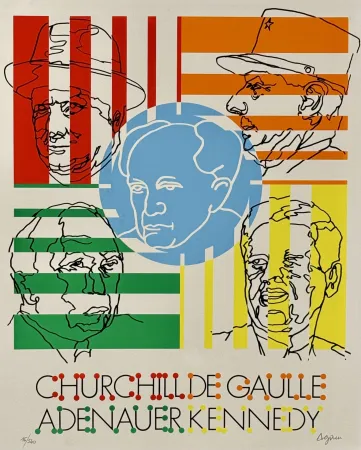 Siebdruck Agam - David Ben Gurion 