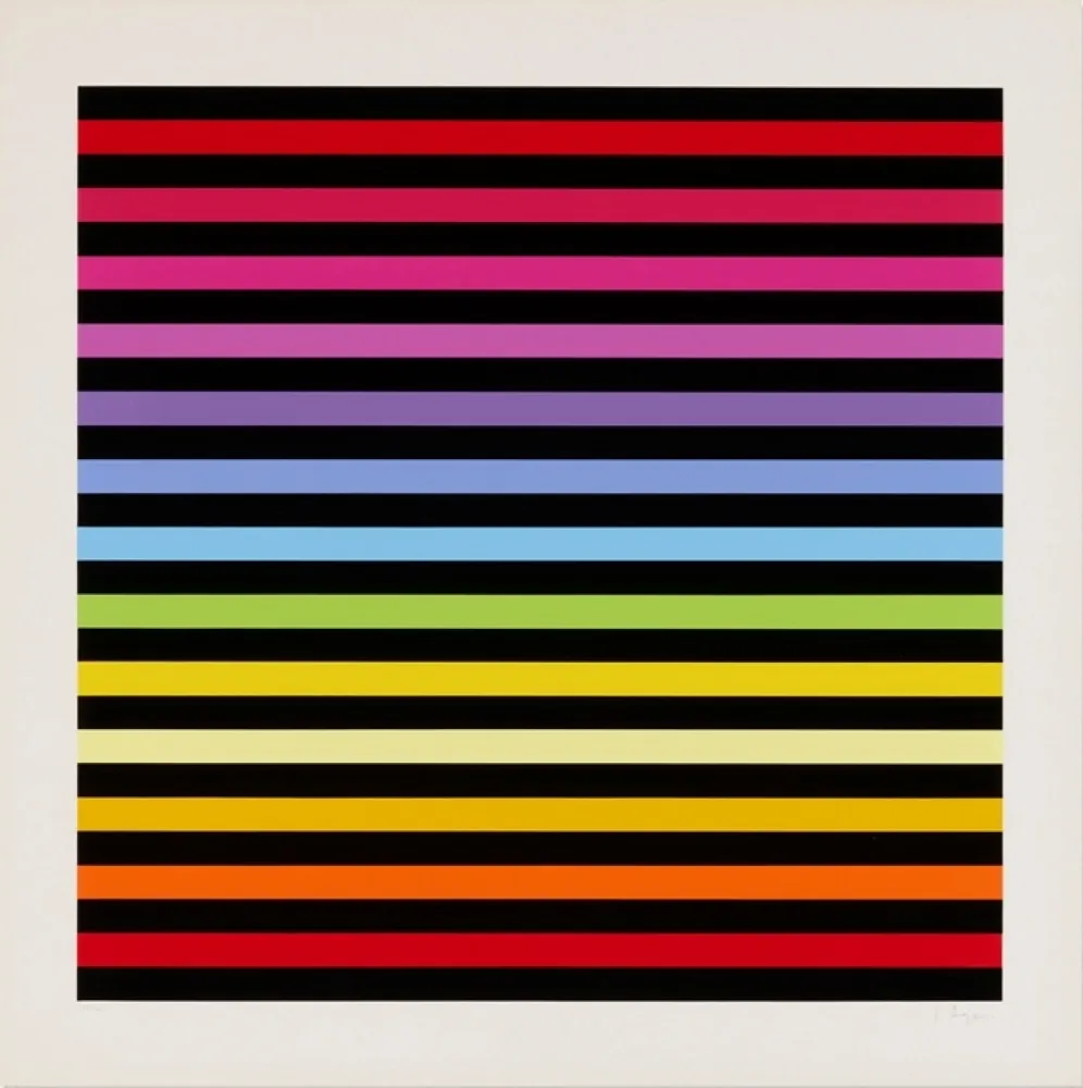 Siebdruck Agam - Solfège, Transformation, Fusion