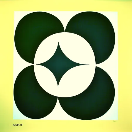 Siebdruck Agam - YELLOW CIRCLE 1