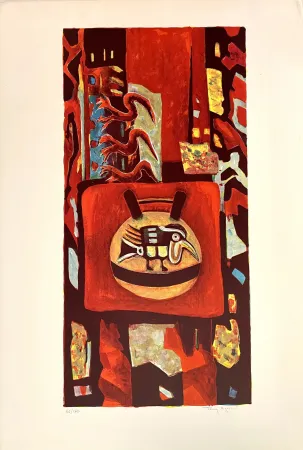 Lithographie Agostini  - L'Oiseau